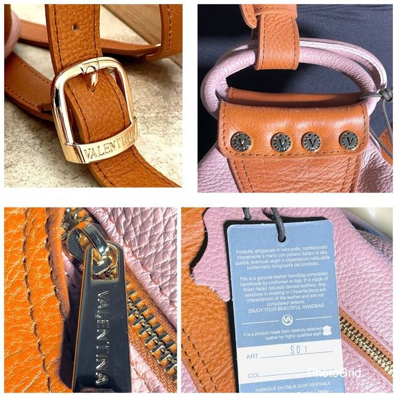NWT LAST ONE RARE Valentina Sling Backpack Real Italian Leather Convertible Bag - Picture 6 of 16